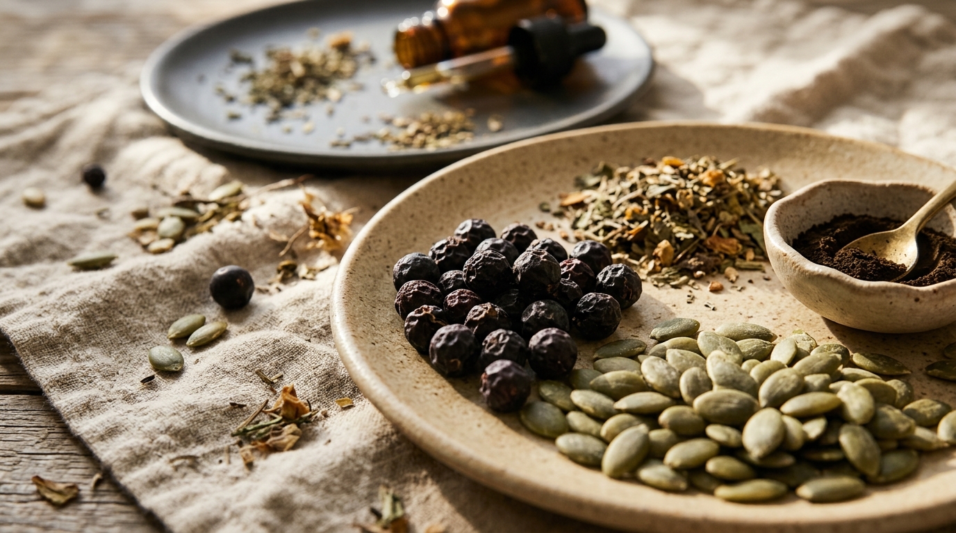 Estratti botanici e bacche di Serenoa Repens